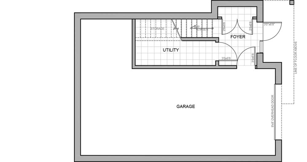 Lower level floor plan - new energy efficient home Invermere BC